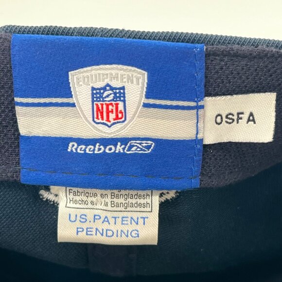 Reebok NFL St. Louis LA Rams Cap Hat Navy & Gold Fitted Stretch Elastic OSFA - Picture 11 of 15